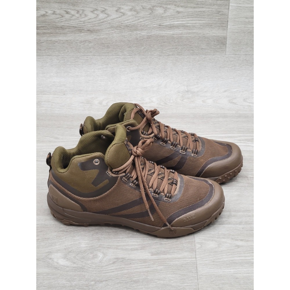 5.11 Tactical A/T Mid Boots Men's Size 10 Dark Coyote Hiking Outdoor Shoes